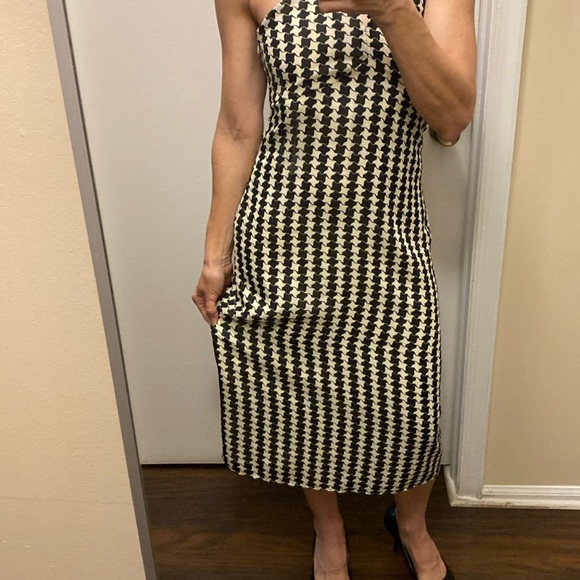 Jessica Ash vintage houndstooth  halter dress - Picture 5 of 9